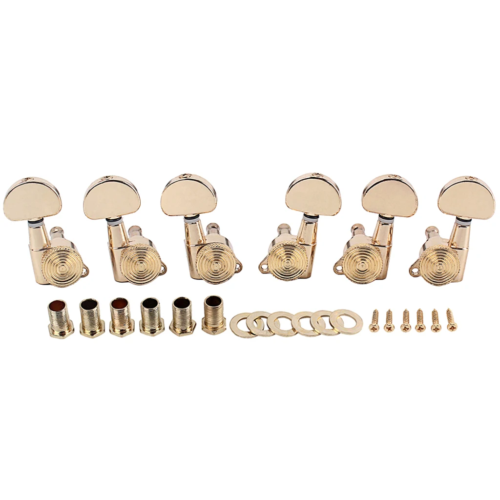 ein set 6 pcs gold gesperrt string tuning pegs schlüssel tuner mechaniken für akustische elektrische gitarre schloss schaller stil free glob