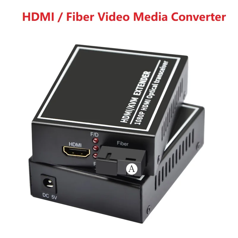 

1 Pair SC port Fiber video media fiber extender 1080P HDMI audio and video optical end machine HDMI fiber optic transmitter