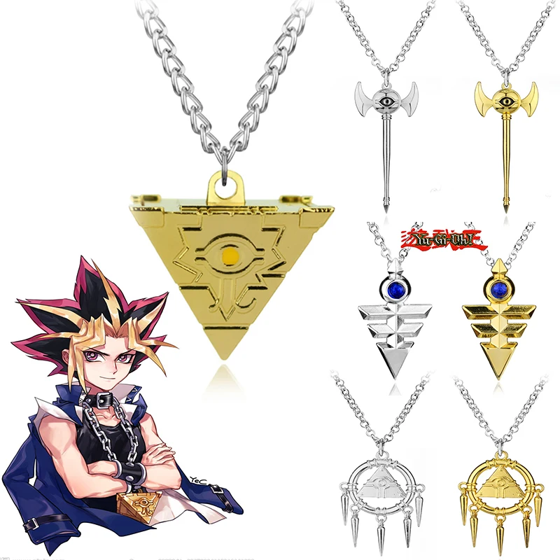 Ожерелье пазл из аниме Yu Gi Oh ожерелье с кулоном Yugioh 3D длинная цепочка косплей
