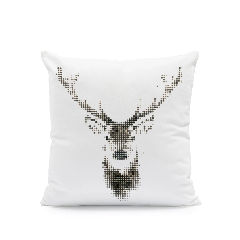 Простая и Персонализированная наволочка с рисунком оленя Геометрическая