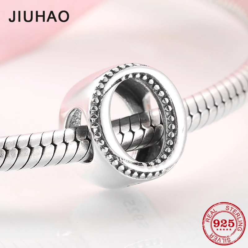 Подвески из серебра 925 пробы в виде буквы о бусина подходят к оригинальному