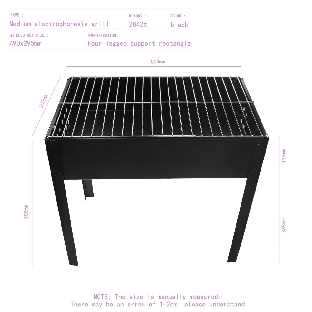 Угольный Гриль барбекю Портативный Открытый Кемпинг Пикник из нержавеющей стали