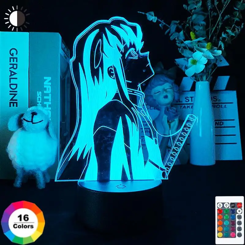 

Anime Night Lamp Demon Slayer Kimetsu No Yaiba Figure Tokitou Uichirou 3D Night Light Hoom Bedroom Decor Child Christmas Gift