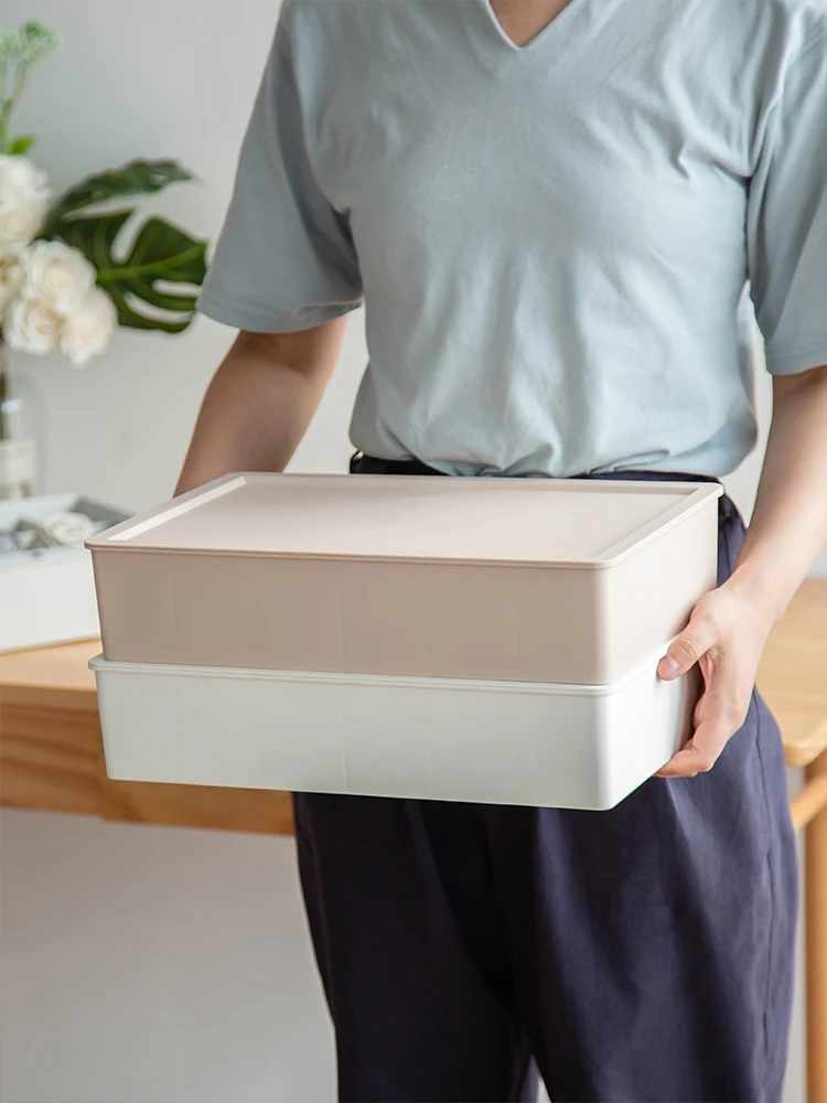 

Home Plastic Underwear Storage Box Separate Socks Panties Organizer Drawer for Women Bra Wardrobe Container Clothing Organizer