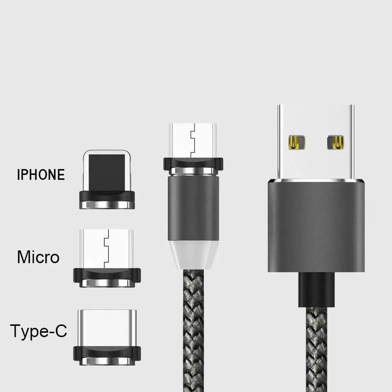 Магнитный USB кабель для быстрой зарядки USB кабель подходит для iPhone зарядное устройство для зарядки данных USB кабель для мобильного телефона USB кабель для зарядки