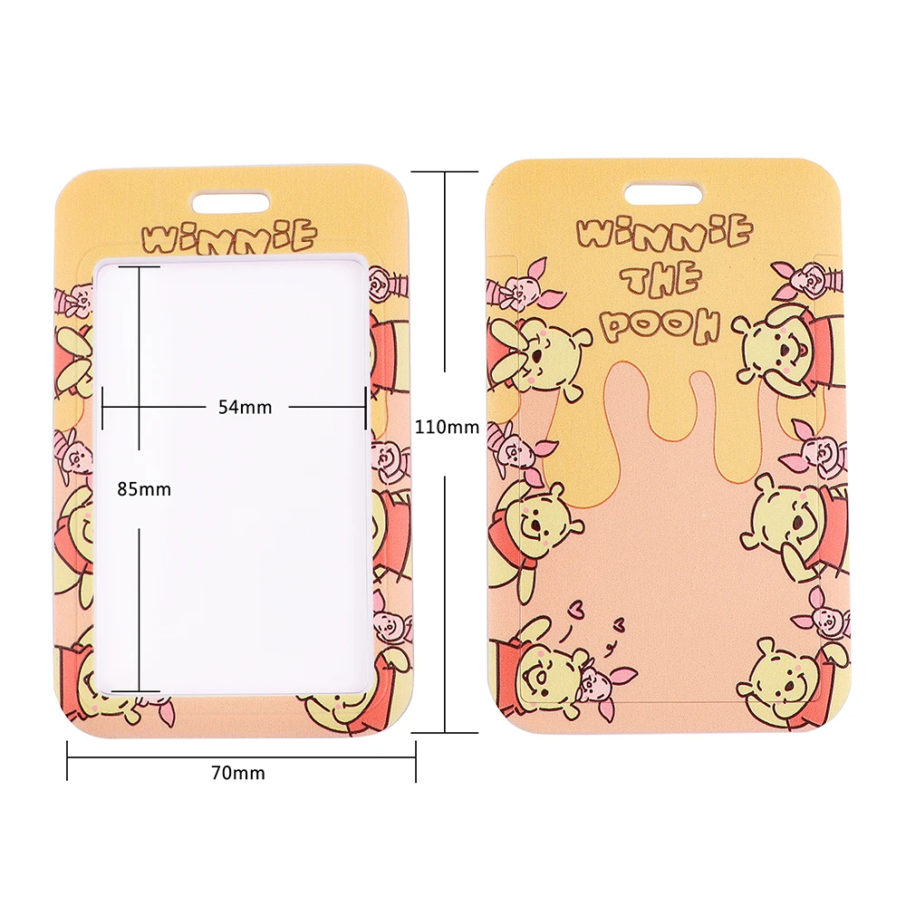 LT1077 милый брелок для ключей с изображением пуха и медведя держатель ID-карты