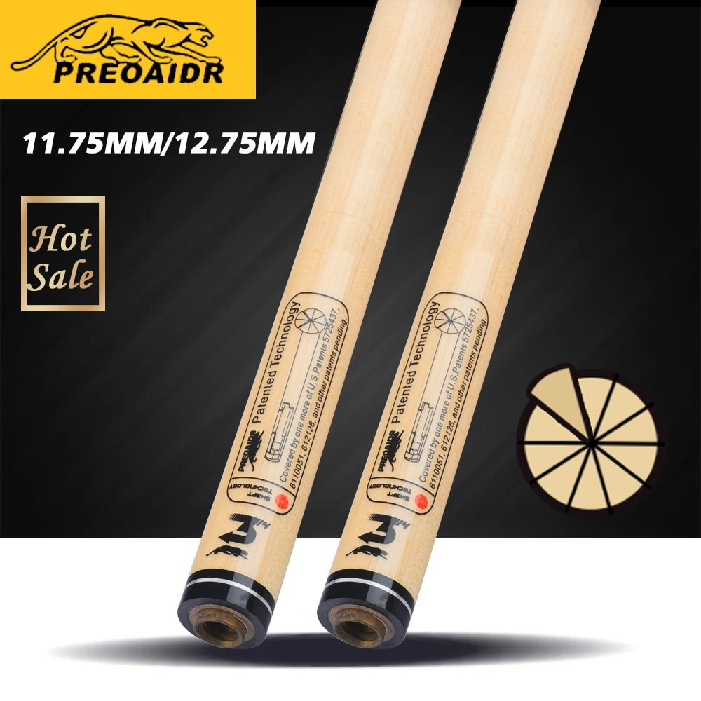 

PREOAIDR 8K Pool Cue Shaft 11.75mm12.75mm Tip Hard Maple 8 Pieces In 1 Technology Shaft Professional Billar Stick Shaft