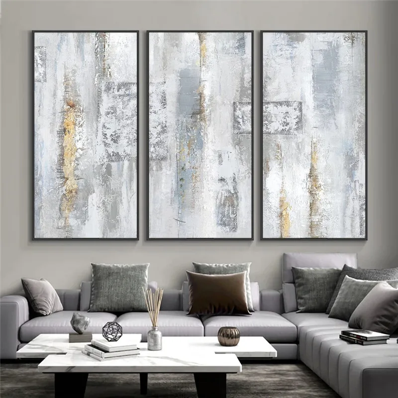 

Abstract Gray Wall Art Picture Poster Minimalist Scandinavian Nordic Canvas Print Painting Contemporary Landscape Decor For Home