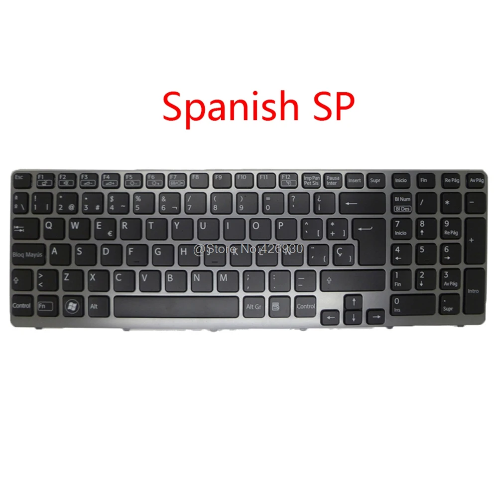Ноутбук с подсветкой UK SW TR NE IT SP GK клавиатура для SONY VAIO SVE15 швейцарская Турция