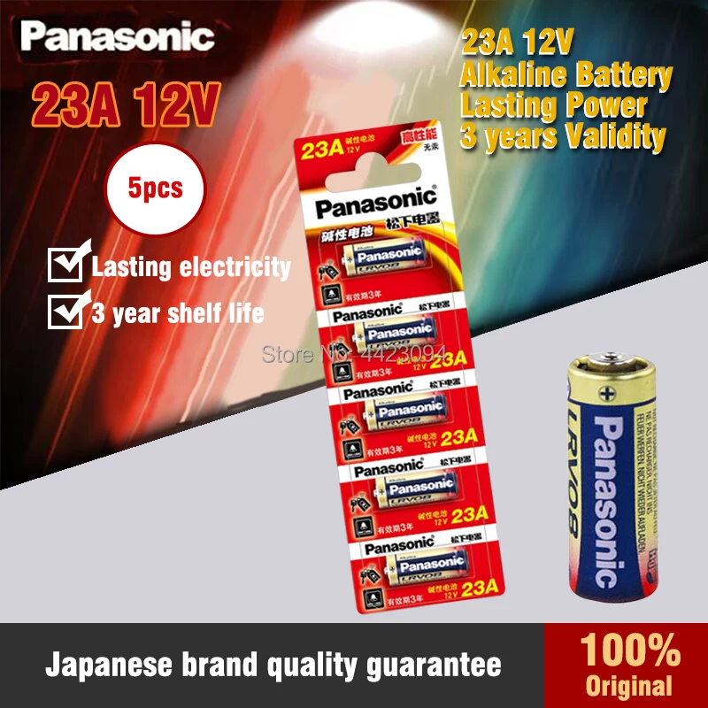5 шт./лот 100% оригинальная фотовспышка Panasonic LRV08L 1B5C 12V A23 23A щелочная