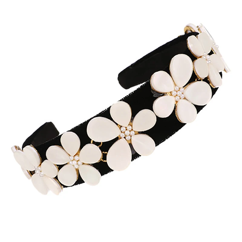 

ZHINI богемные резиновые повязки на голову с имитацией жемчуга для женщин 2021 Сделай Сам индивидуальный дизайн аксессуары для волос эффектные модные украшения