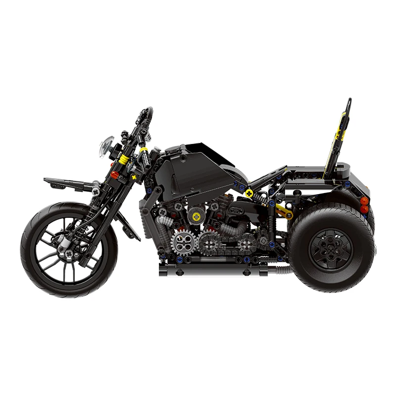 Креативный тяжелый мотоцикл набор реборн Techinque 853 шт. высокотехнологичные серии