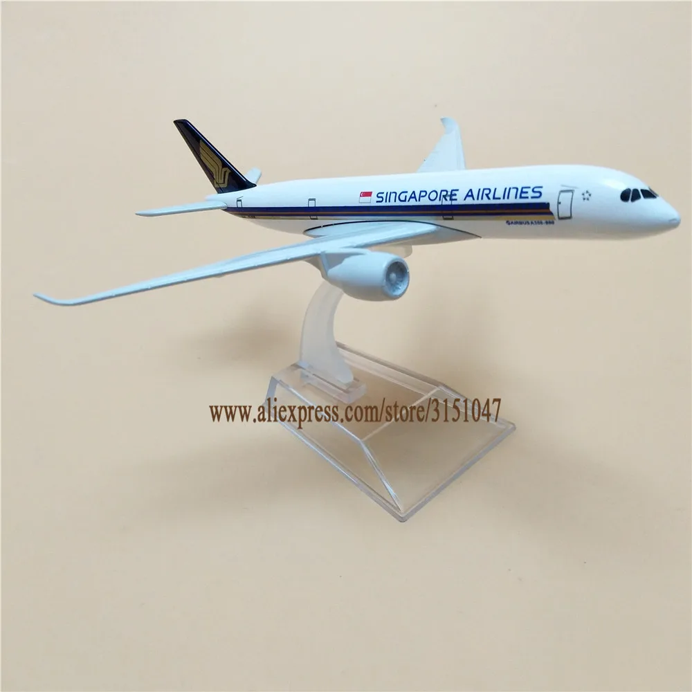 16 см Air Singapore Airlines A350 Аэробус 350 дыхательные пути металлический фотосамолет литый