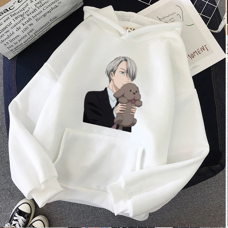 

Victor Nikiforov Printed Anime Yuri on Ice Hoodies Women Manga Funny Graphic Oversized Sweatshirt Harajuku Unisex Pullover