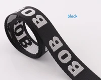 black webbing for shoulder dog collar polyester lanyard strap 25mm fashion sewing strap for backpack tote garment accessories