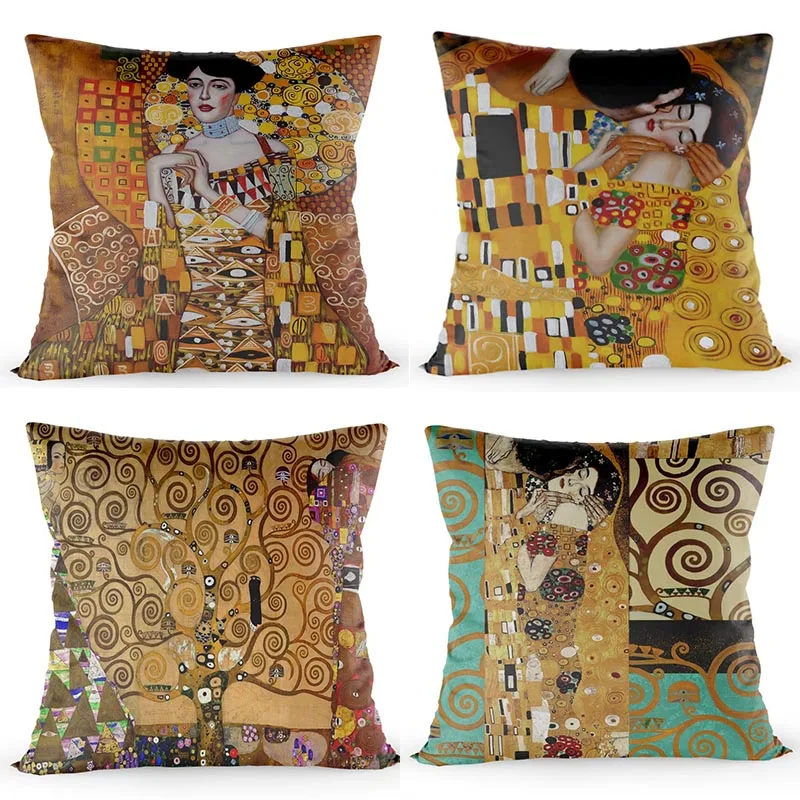 Чехол для подушки Gustav Klimt Lebensbaum размер 40*40 см квадратный чехол на молнии