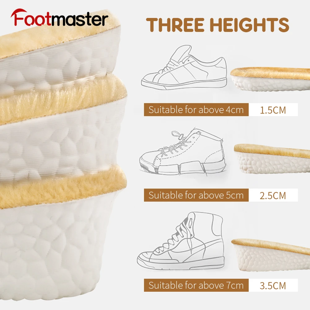 Стелька из шерстяного войлока FootMaster теплая стелька 1 5 см/2 см/3 см увеличивающая