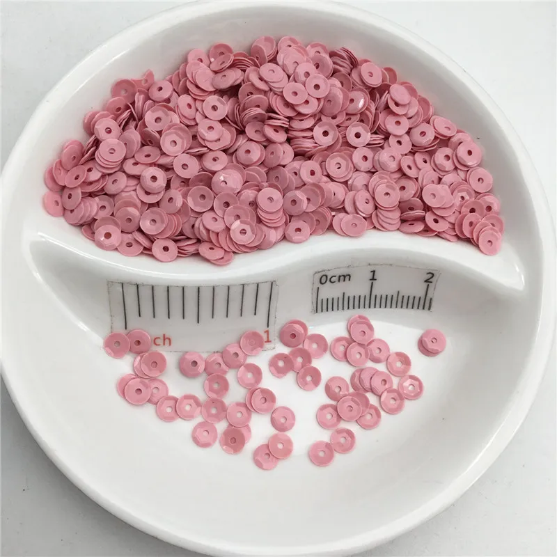 4 мм чашки круглый сплошной цвет ПВХ блёстки Швейные ремесла для свадебного