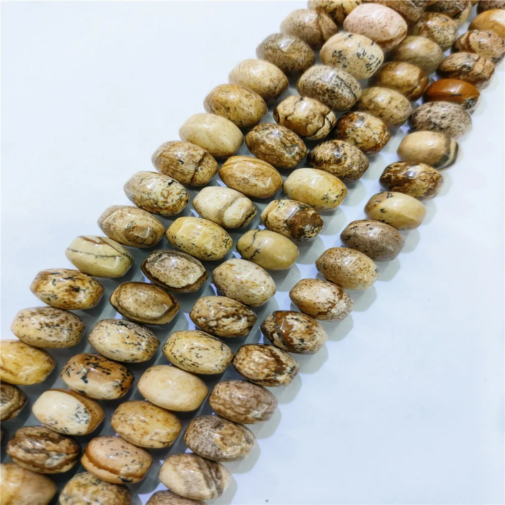 

Бусины из яшмы диаметром 7 Х9 мм, 1 нить, 58 шт., 15,5 дюйма