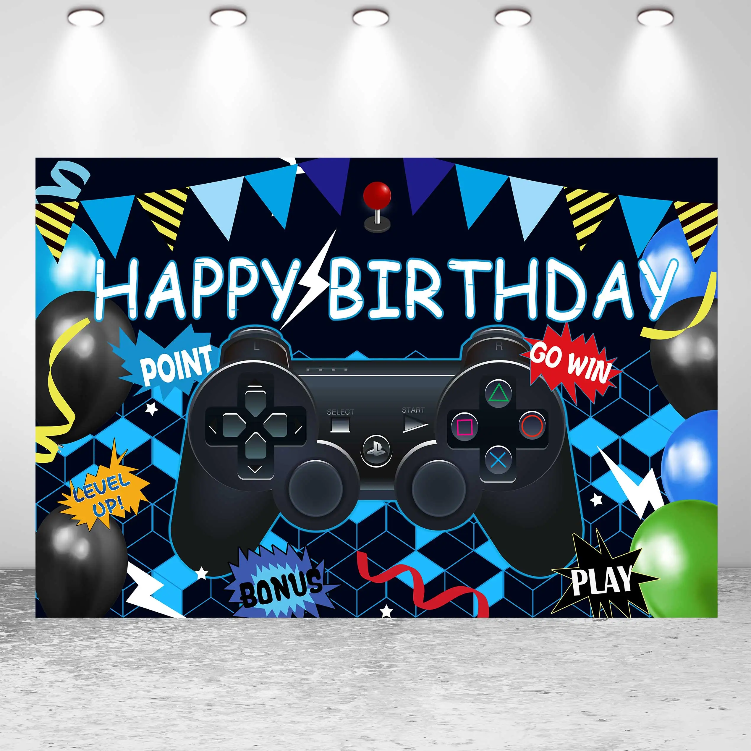 

Фон для фотосъемки Seekpro Game On, видео для мальчиков, новорожденных, зеленые дети, следующий уровень вверх, дети, день рождения, фон для фотостудии