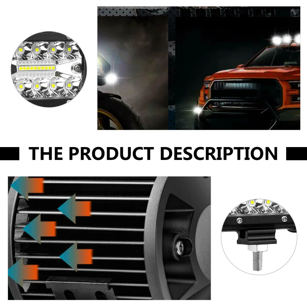 

4pcs Car Modified Light LED Working Lamp Practical Pods Fog SUV Driving Lamp