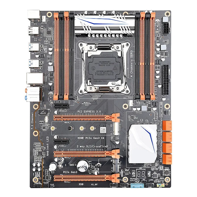 Материнская плата JINGSHA X99 Lga 2011-V3 4-канальная Ddr3 256 ГБ ОЗУ M.2 Ssd Sata3.0 Usb3.0 Pcie 16X для Intel I7