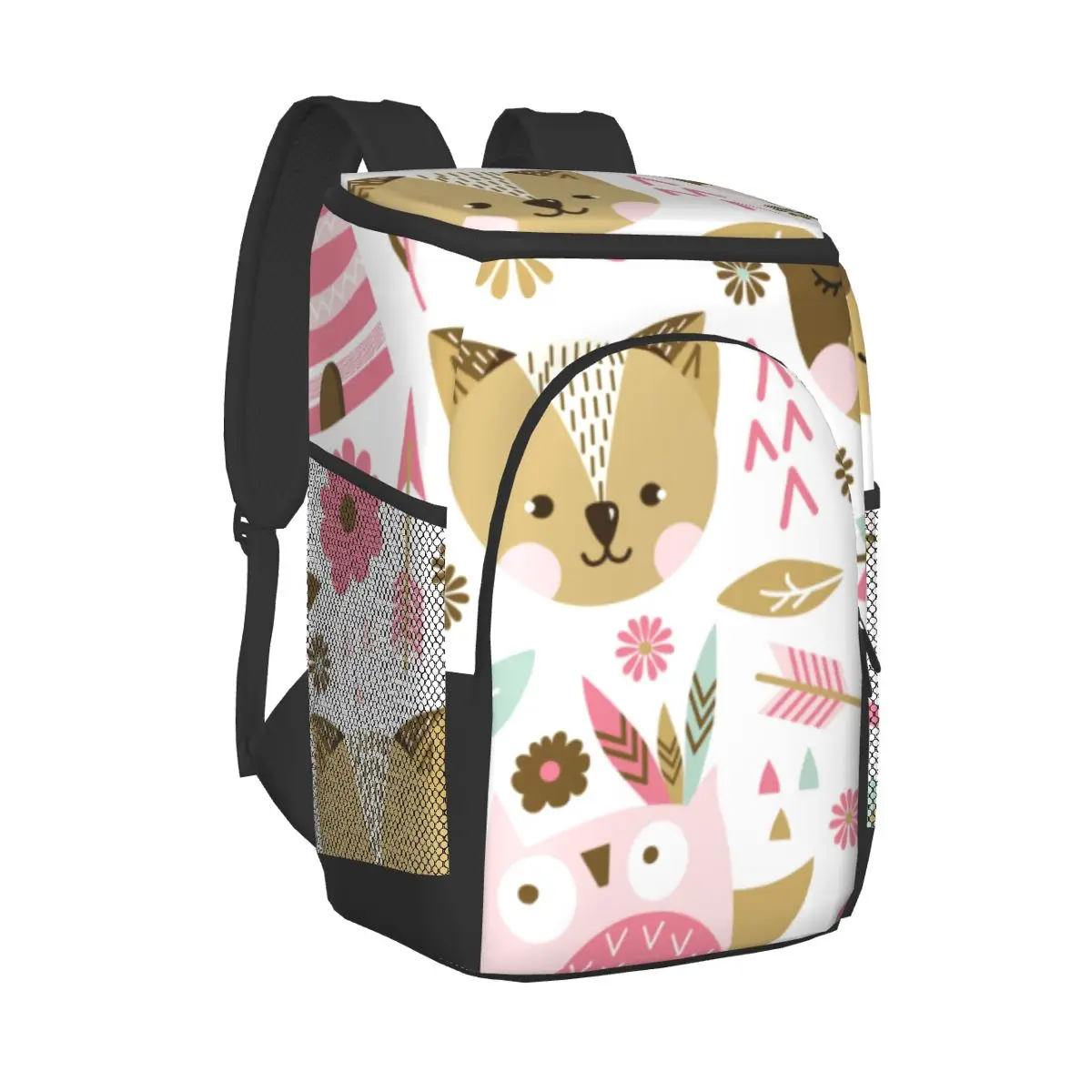 

Рюкзак-холодильник для пикника, розовая Водонепроницаемая Термосумка с животными для холодильника, термоизолированная сумка для сохранен...