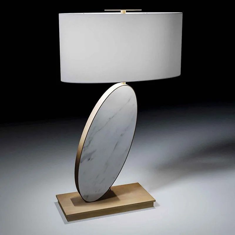 

modern led stone iron tafellamp lampara de mesa bedside lamp