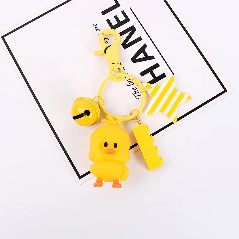 Kpop мультфильм Маленькая желтая утка милый брелок Корейская сумочка кулон