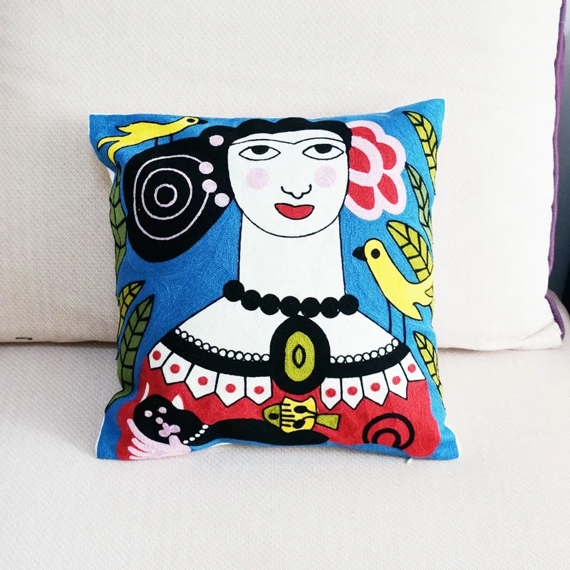 Хлопок скандинавский мифологический персонаж вышитая квадратная наволочка для