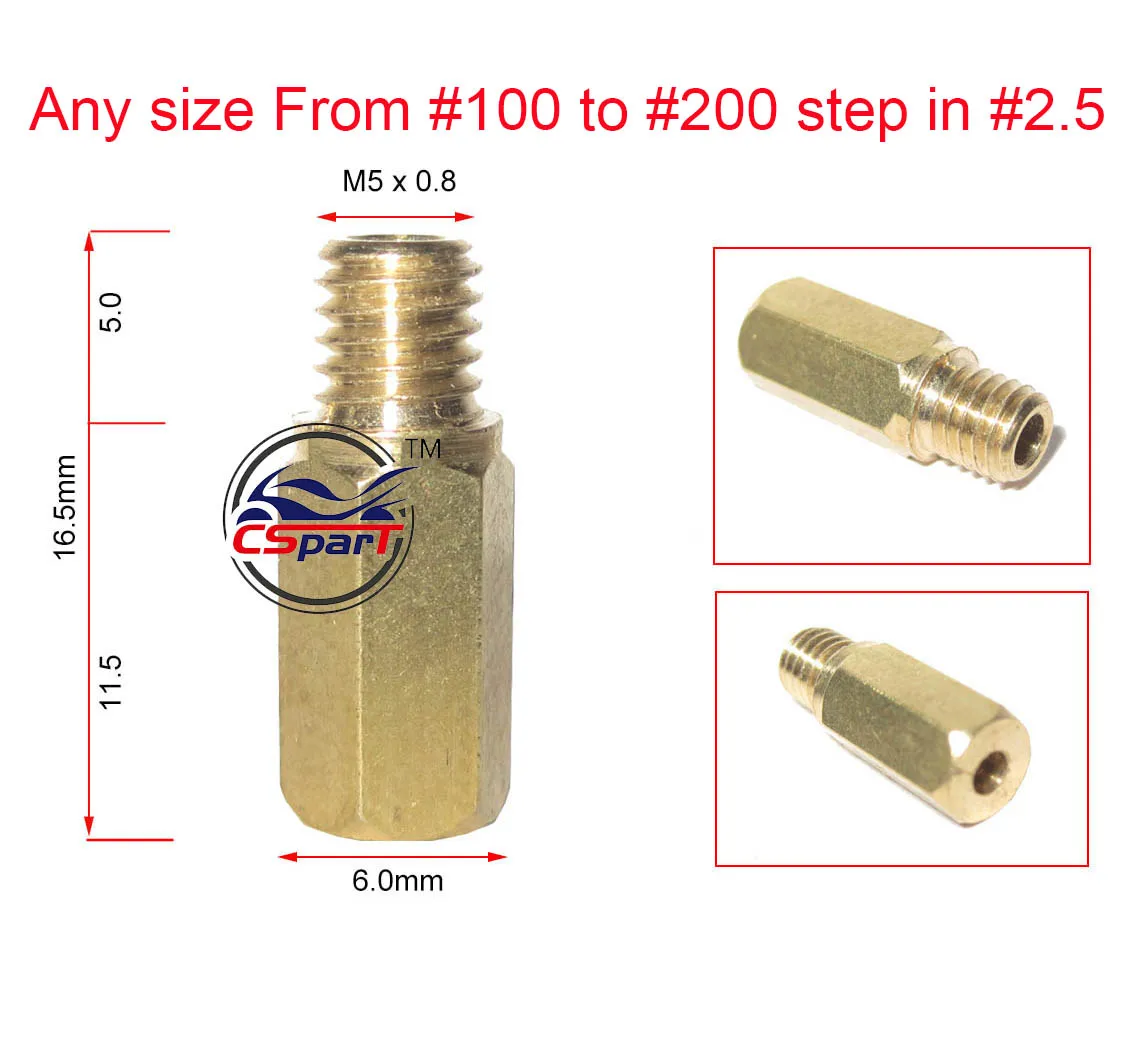

6 8 10 шт. в упаковке основной струйный для Keihin FCR OKO KOSO PE PWK карбюратор Шестигранная Форсунка для мотоцикла