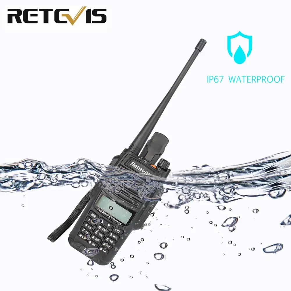 Портативная рация Retevis RT6 IP67 10 шт. водонепроницаемая 5/3/1 Вт радиостанция VOX FM