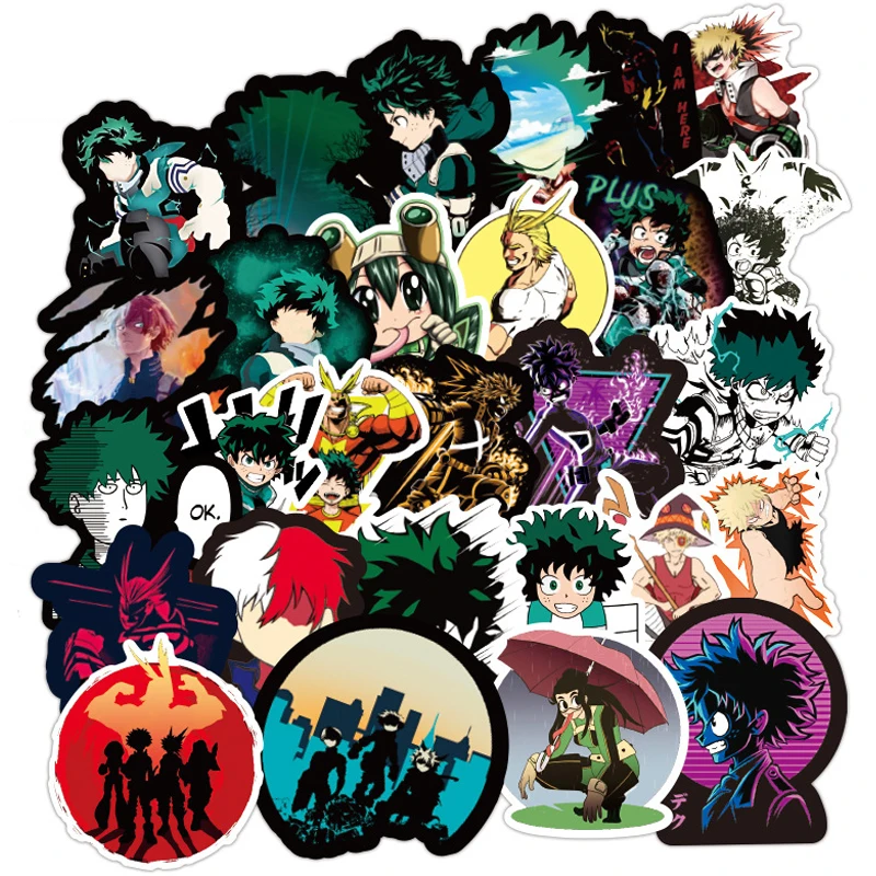 100 шт. моя геройская Академия 2019 наклейки для сноуборда ноутбука чемодана