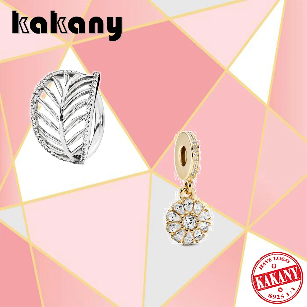 

2021 New High-quality Fashion 1:1 S925 Sterling Silver Embellished Flower Pendant Ring Original Diy Jewelry Suitable For Women