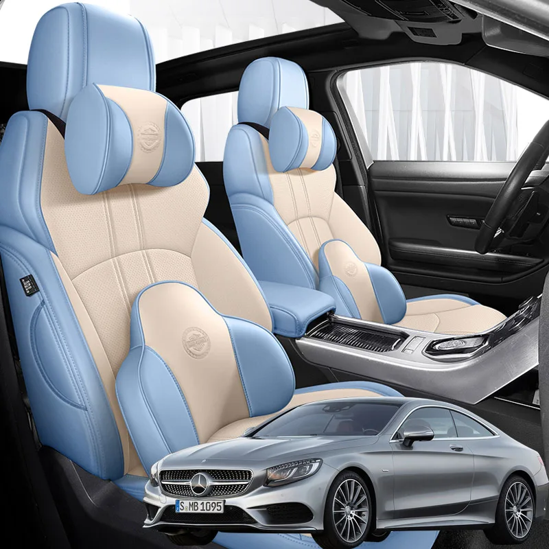 

Nappa Leather Car seat covers For Mercedes Benz C Class W204 W205 W206 2004 2010 2012 2013 2005 2014 2015 2016 2017 accessories
