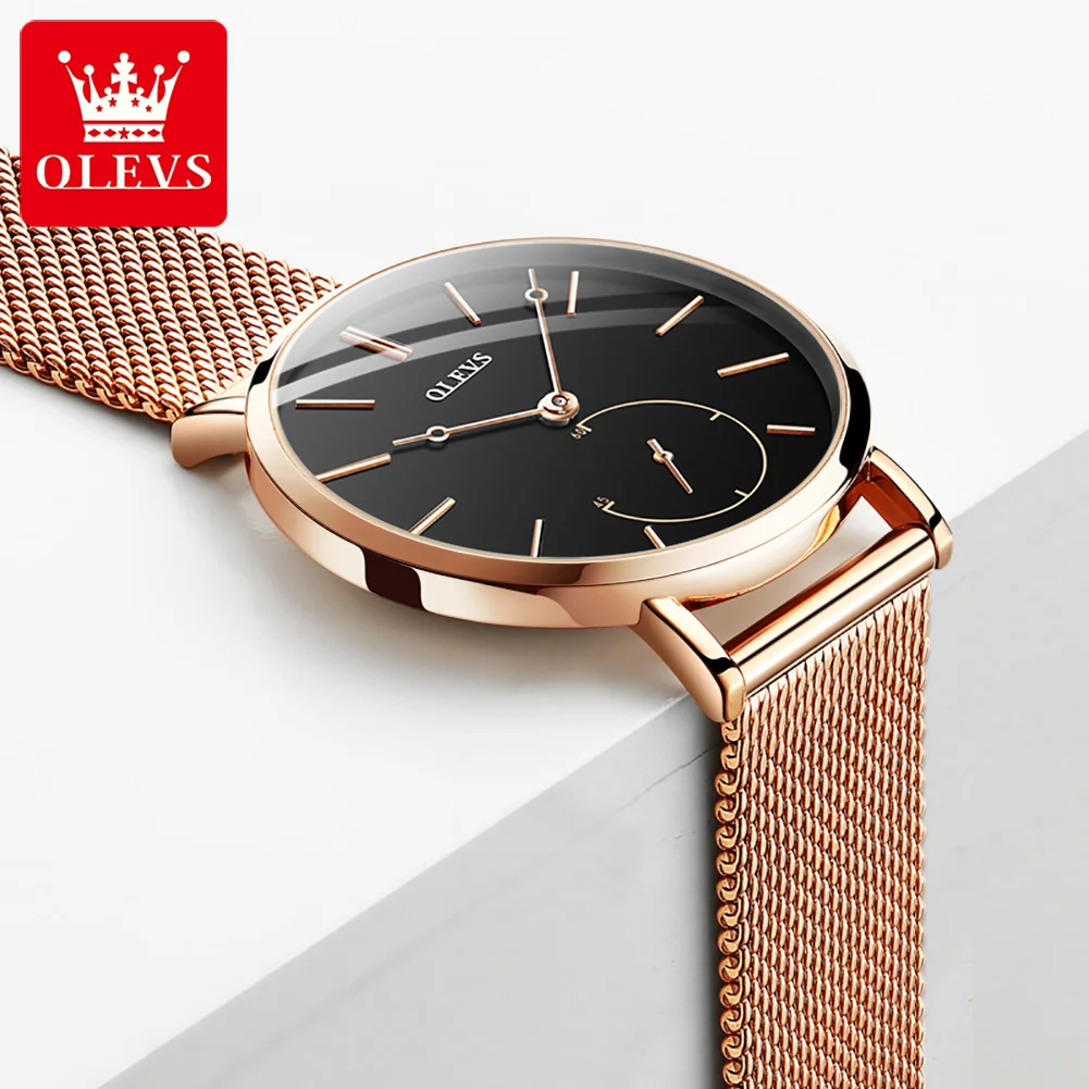OLEVS 5190 Simple Women Fashion Luxury Watches Women's Quartz Wristwatches Ladies Luxury Clock Waterproof Reloj Mujer enlarge