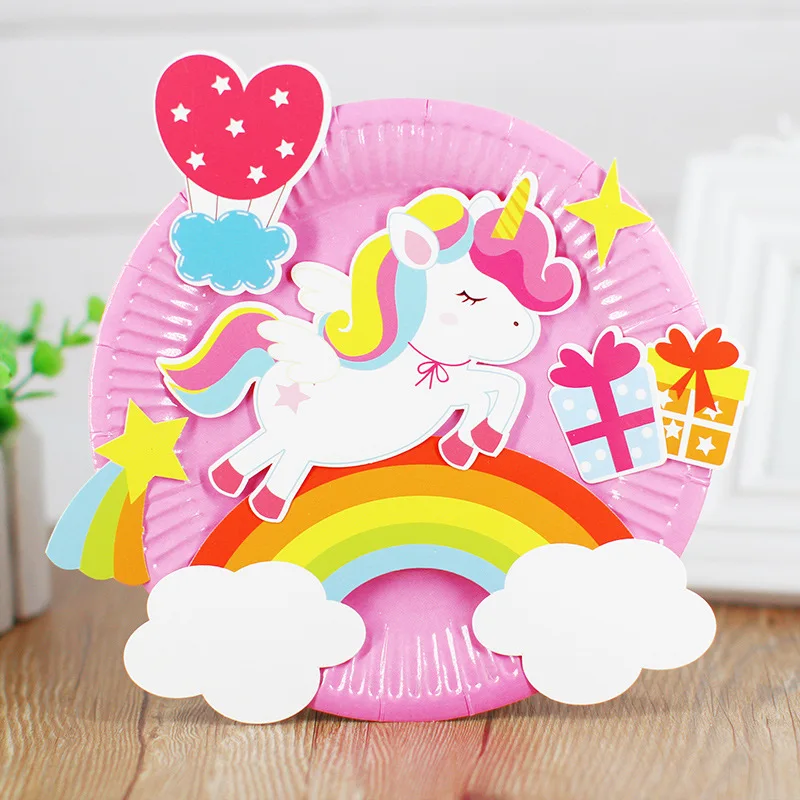 unicorn Детский сад много декоративных поделок diy игрушки головоломка бумажный лоток ремесла детские развивающие игрушки для детей Девочка/Мальчик Рождественский подарок 906 - Цвет: unicorn