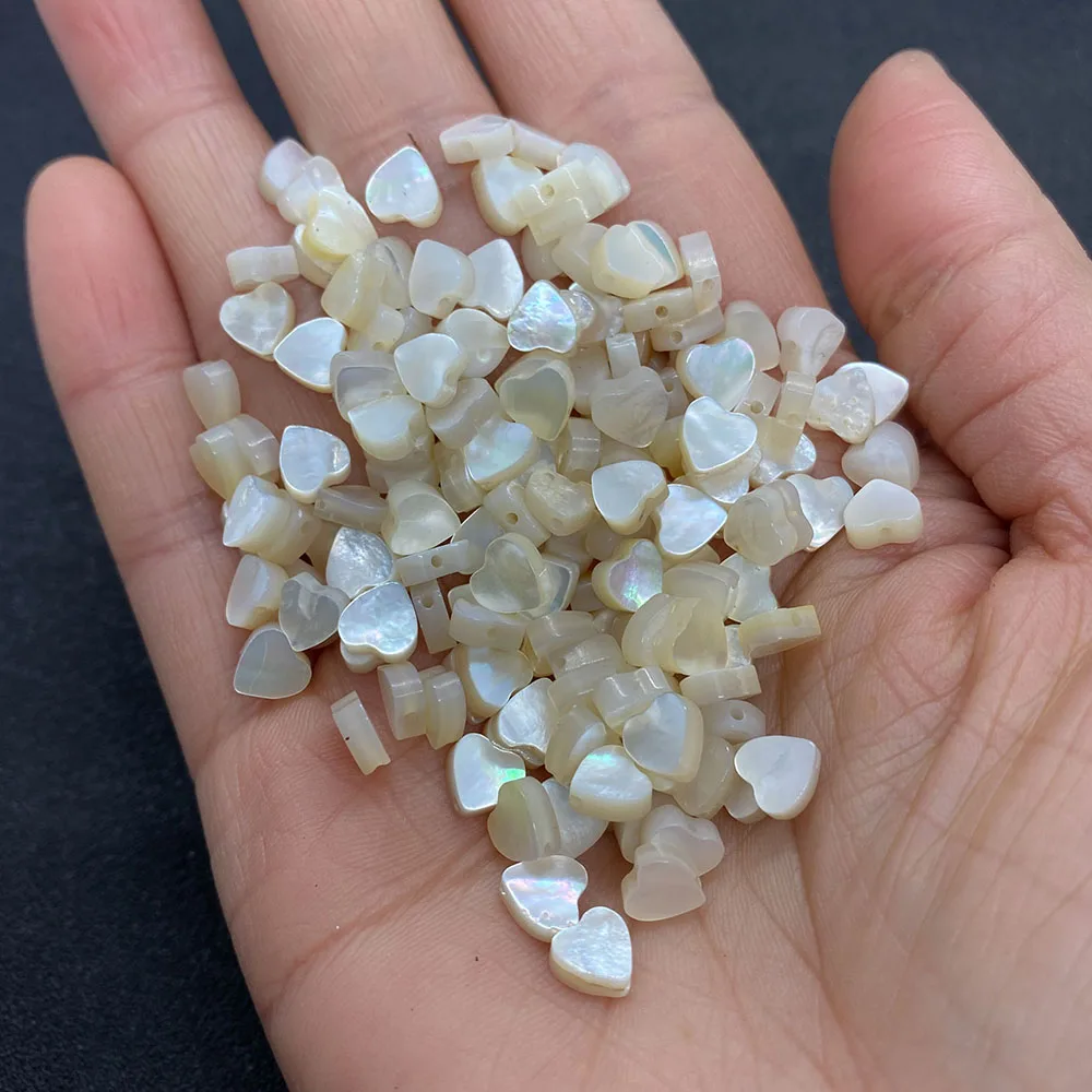 Natural Sea Shell мать в виде ракушки форме сердца бусины для самостоятельного
