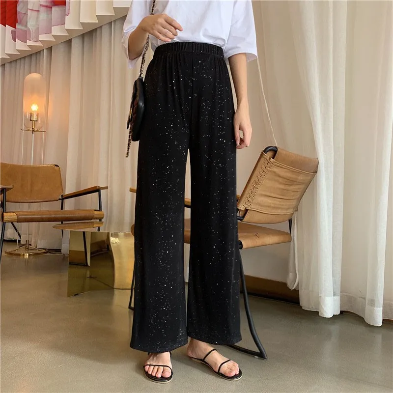 

New Arrival Summer Women's Pants Loose Pants Casual Trousers Wide Leg Pants High Waist Mopping pants