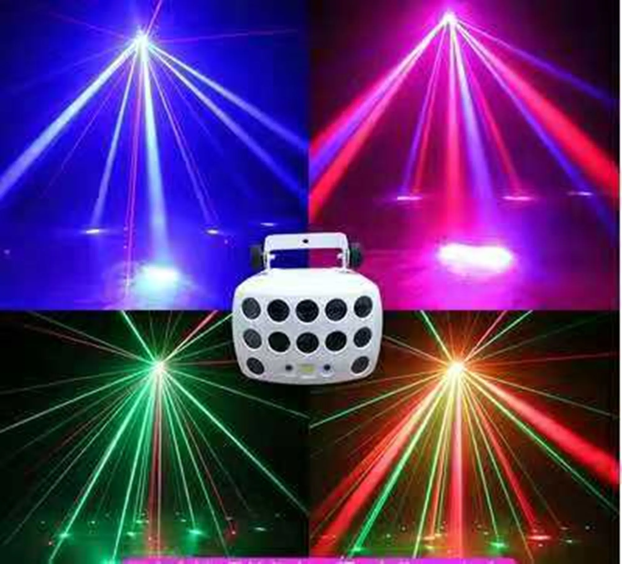 

ALIEN Remote Control DMX RGBW LED Laser Strobe Disco DJ Beam Spot Stage Lighting Effect Party Dance Club Wedding Butterfly Light