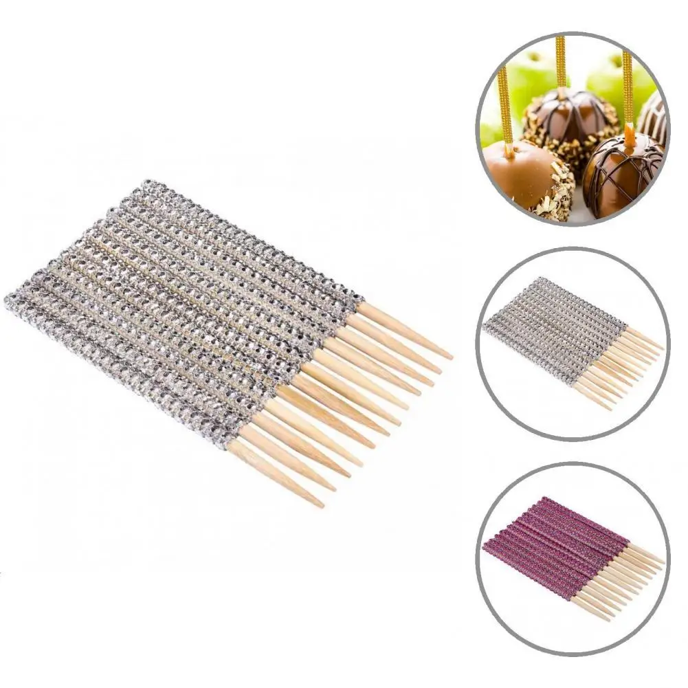 

12 шт./компл. инновационные палочки для конфет, практичные палочки с блеском, декоративные рождественские палочки для фруктов