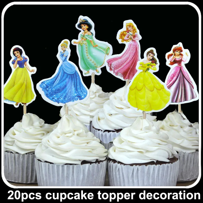 24 шт./упак. одежда для сна с изображением принцесс капкейка выбирает Детские День