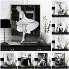 Плакат Мэрилин Монро, черно-белый холст, портреты, Классические фильмы, настенные картины, Декор для дома, Картина на холсте, украшение