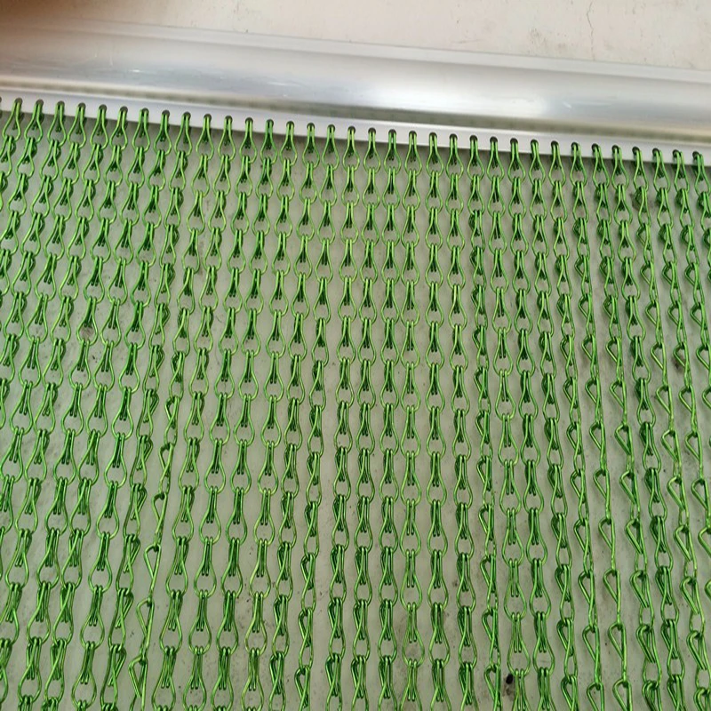 Анодированная обработка поверхности двойные крючки алюминиевая цепь занавеска |