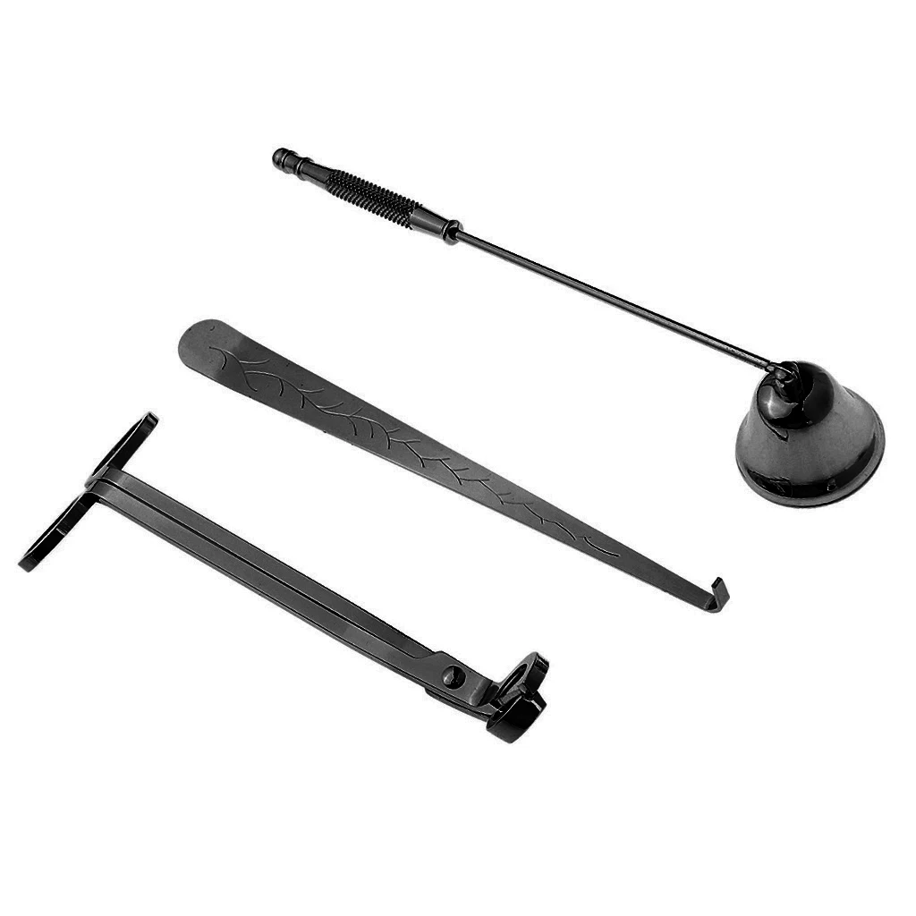 Сковородка для свечей из нержавеющей стали, черная, 3 шт.