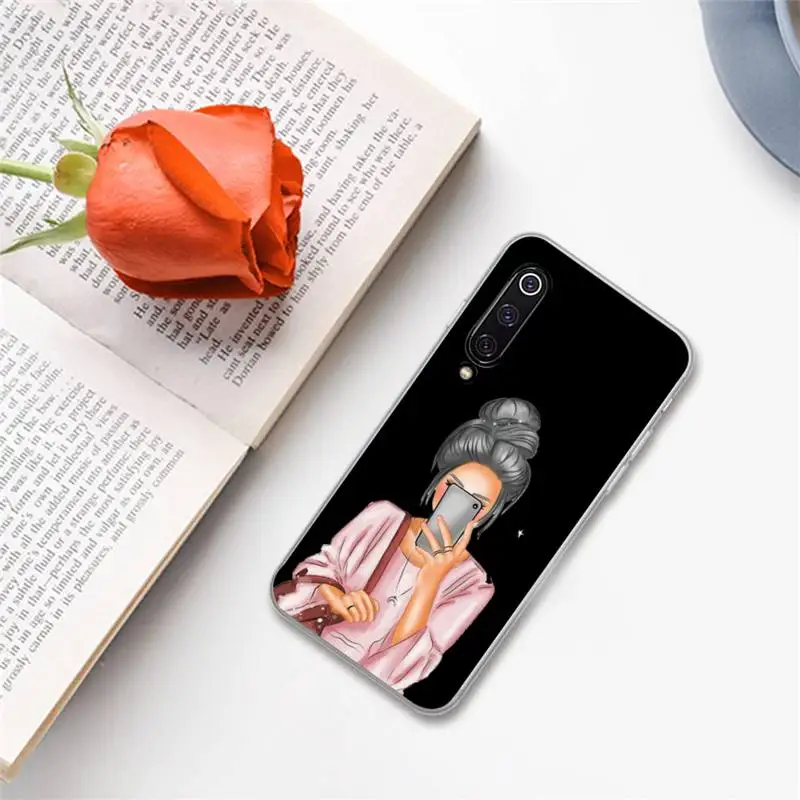 

Fashion women Girls coffee Phone Case For Xiaomi Redmi note 7 8 9 A t k30 max3 9 s 10 pro lite