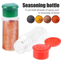 wbbooming 12pcs plastic seasoning bottle spice salt pepper jar kitchen storage bottles barbecue condiment kitchen gadget tools