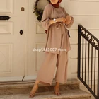 Блестящее платье из двух частей, индейка, хиджаб, кафтан, мусульманская одежда