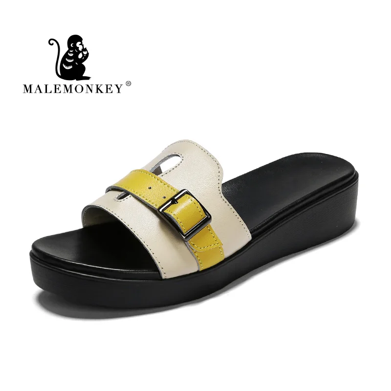 

Fashion Paltform Ladies Slippers Women Flat Shoes 2020 Summer Outdoor Comfortable Beach Female Slippers Black