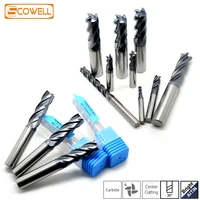 30 off 1pc 4 flutes straight shank end milling cutter router bit tungsten carbide hrc45 aitin coating cnc end mills